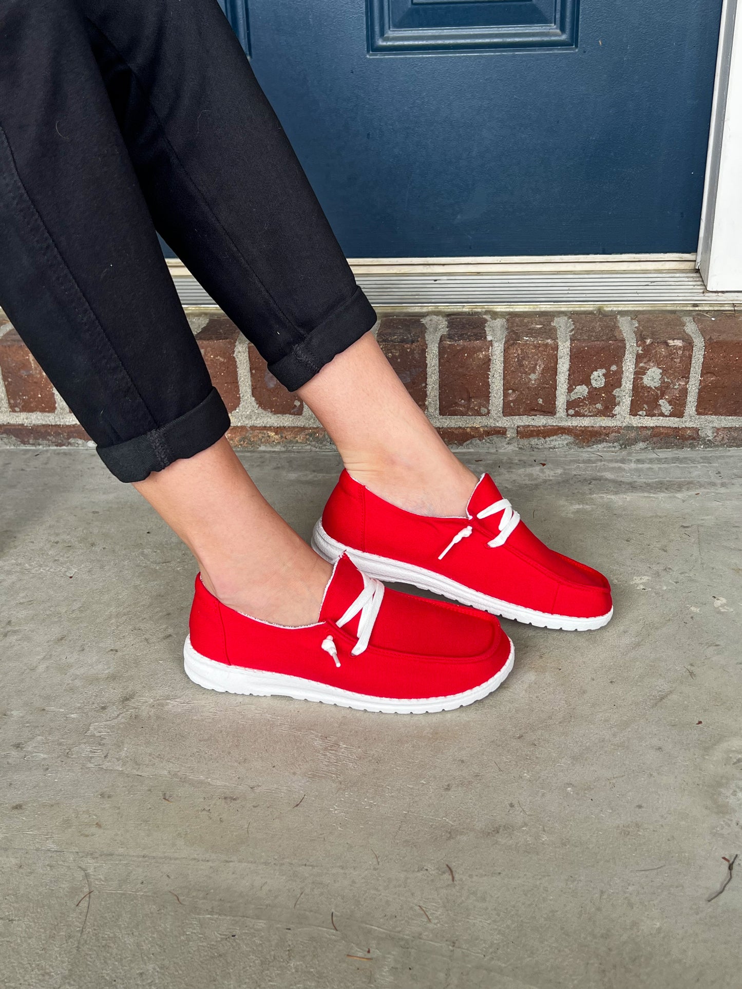 Gypsy Jazz Game Day Slip-on Sneakers - Red