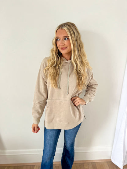 Vintage Wash Hoodie - Mocha