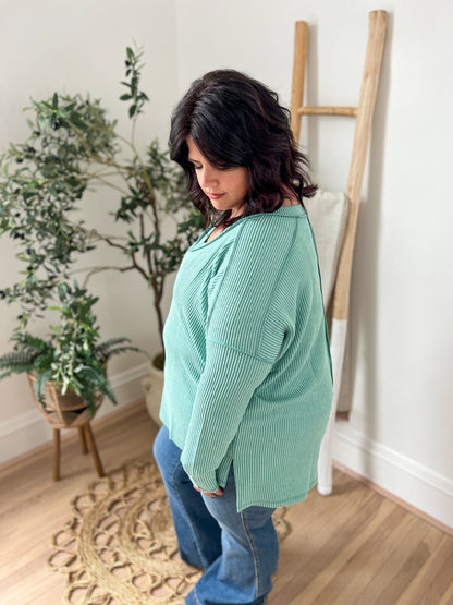 DOORBUSTER Khole V-neck Top - Mint