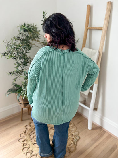 DOORBUSTER Khole V-neck Top - Mint