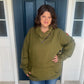 Michelle Mae Olive Zip Cowlneck Sweatshirt