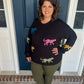 Black with Colorful Tigers Sweater