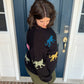 Black with Colorful Tigers Sweater