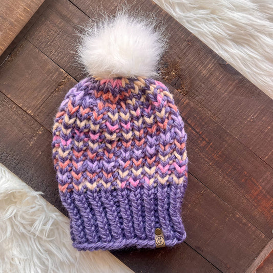 New! Aspen Knit Beanie - Lavender Fields