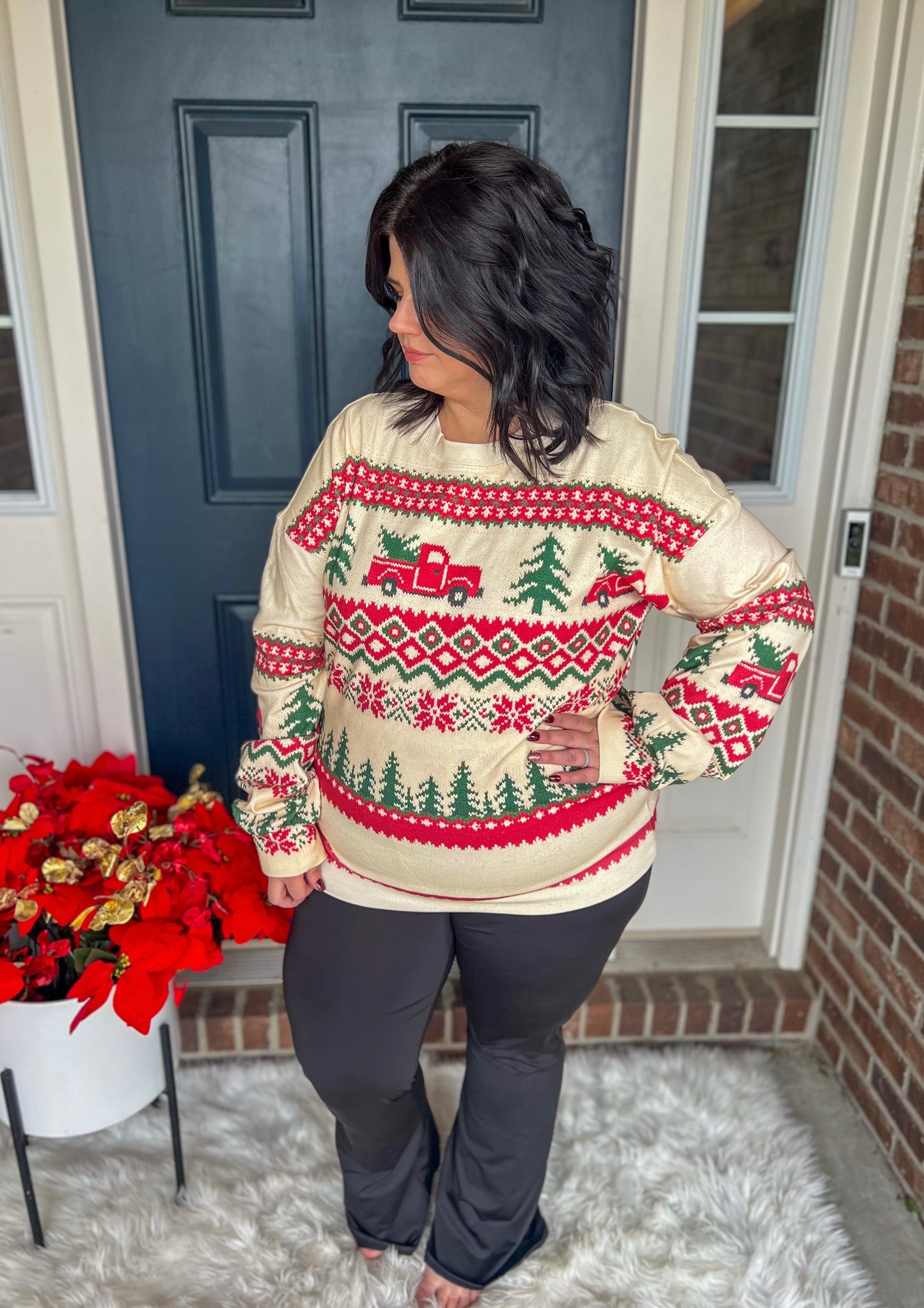 DOORBUSTER New! Ampersand Ave University Pullover - Holiday Lane