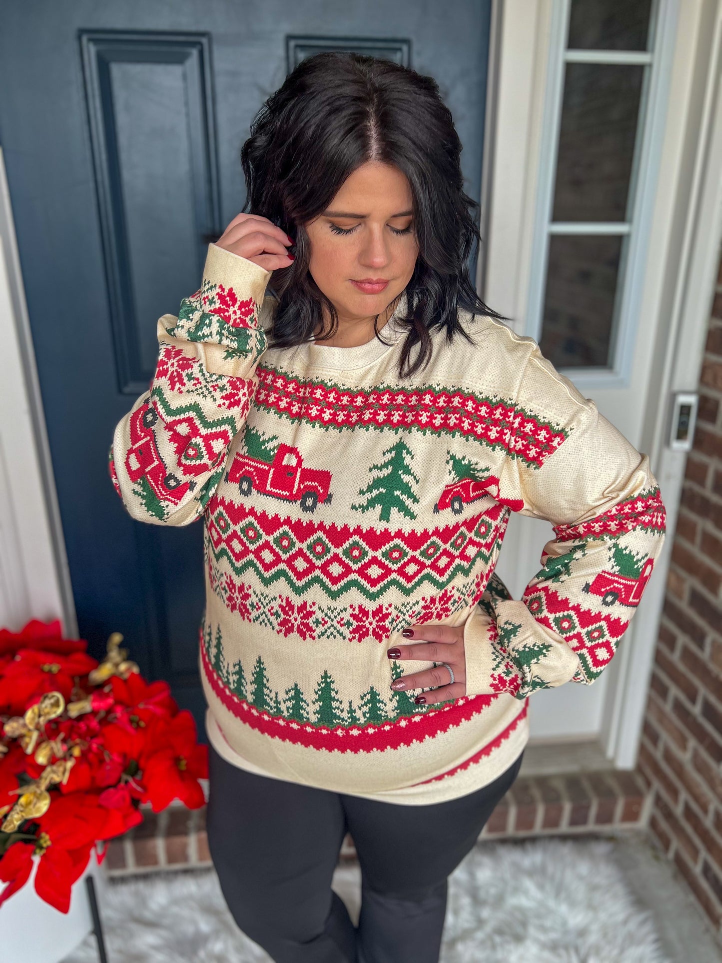 DOORBUSTER New! Ampersand Ave University Pullover - Holiday Lane