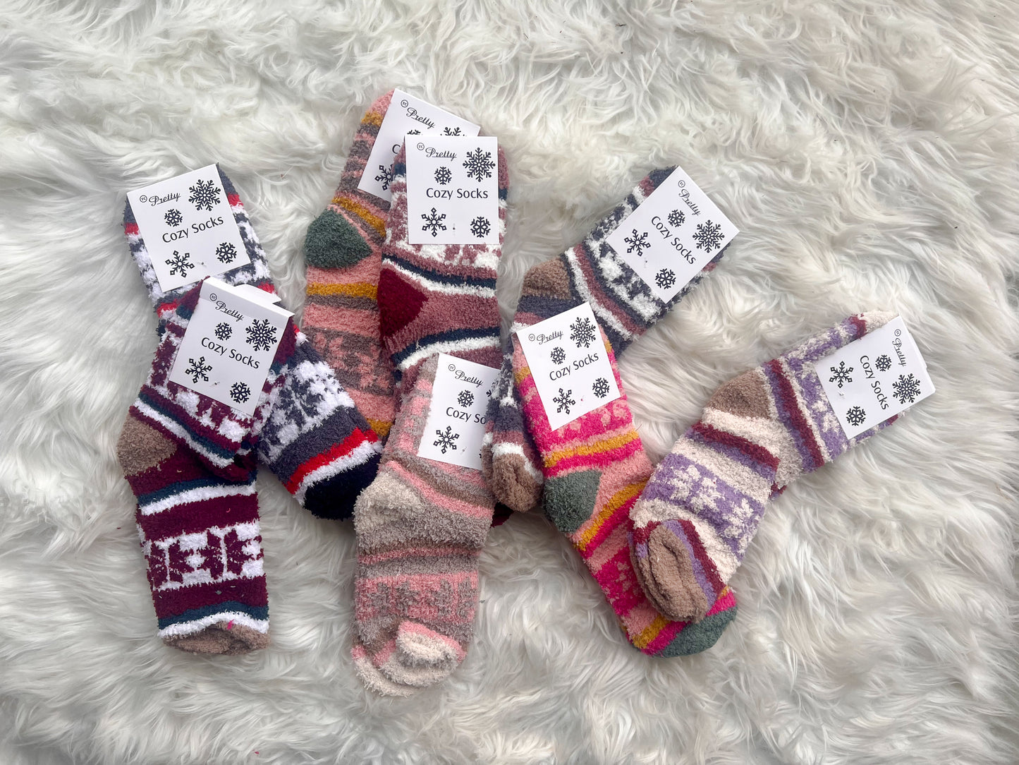 DOORBUSTER Snowflake Cozy Socks - 8 Colors!