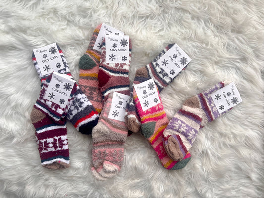 DOORBUSTER Snowflake Cozy Socks - 8 Colors!