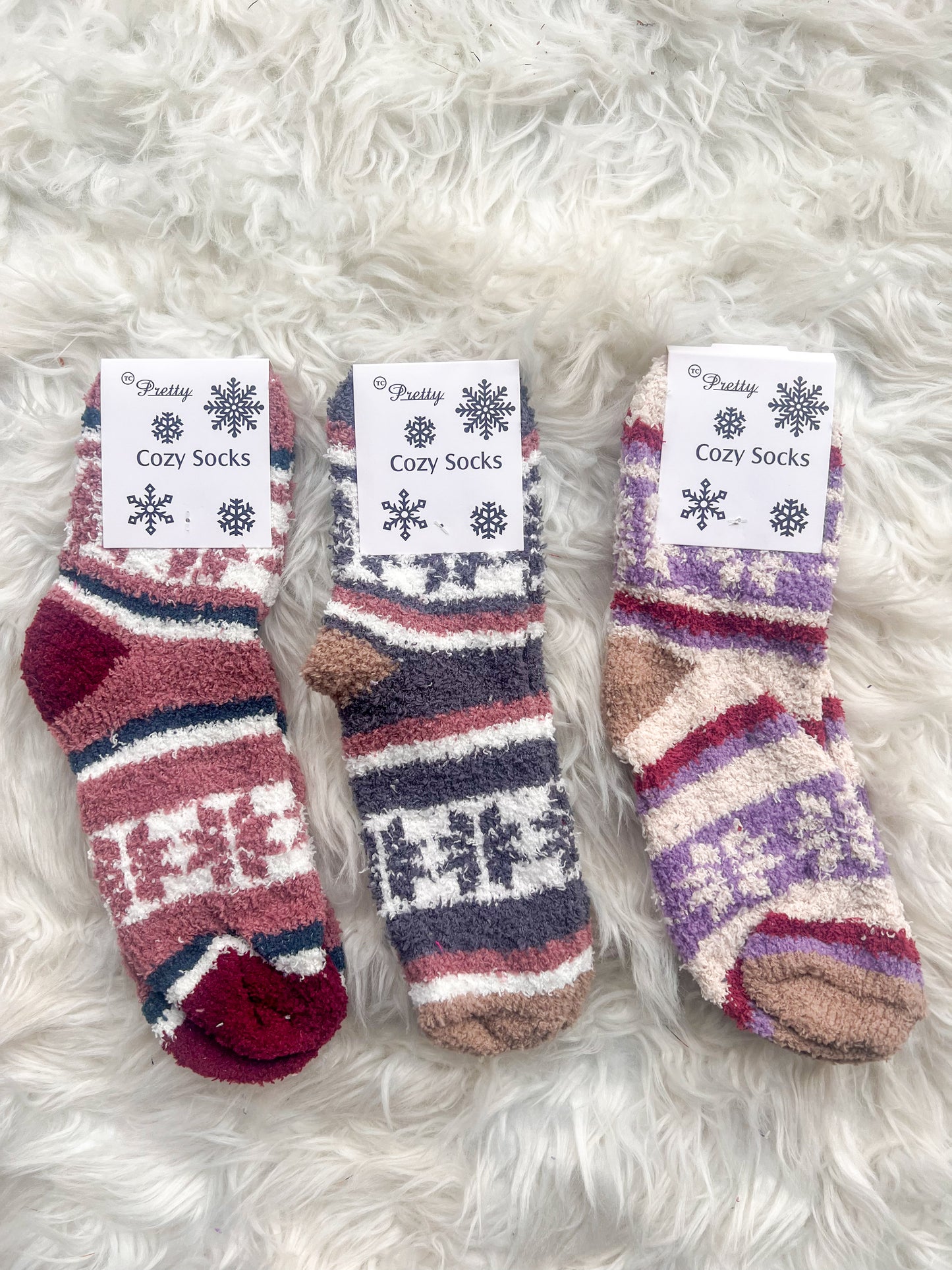 DOORBUSTER Snowflake Cozy Socks - 8 Colors!