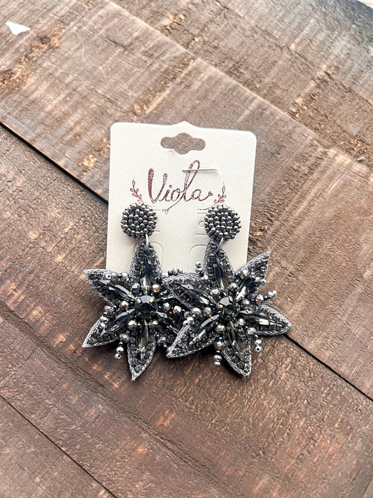 New! Beaded Star Dangle Earrings