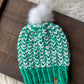 New! Aspen Beanie - Teal and White