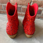 Corkys Shine Bright Red Rhinestone Boots