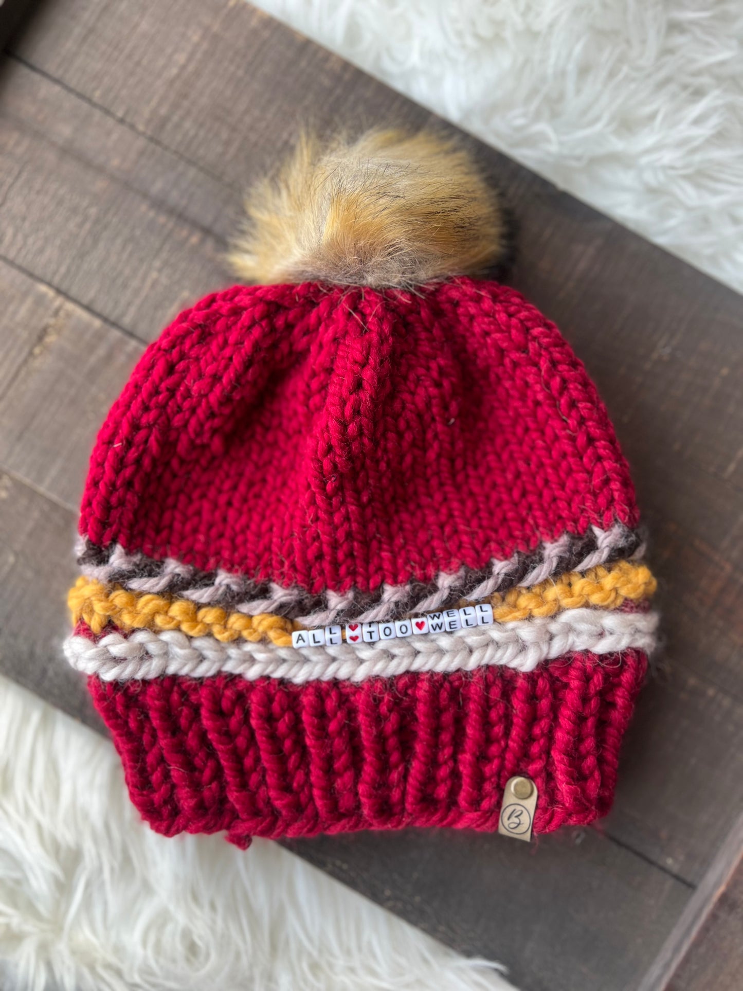 New! Friendship Bracelet Knitted Beanie - All Too Well