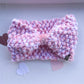 New! Icelyn Pink and White Knit Ear Warmer