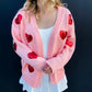 New! PREORDER Be Mine Pink with Red Sequin Hearts Cardigan