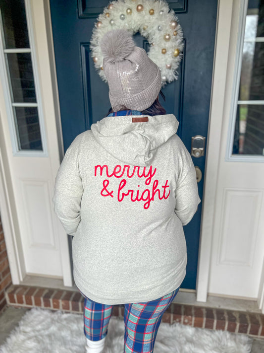 Ampersand Ave Merry and Bright Full-zip Sweatshirt