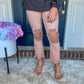 New! Lovervet Anabelle Rose Crop Flare Jeans