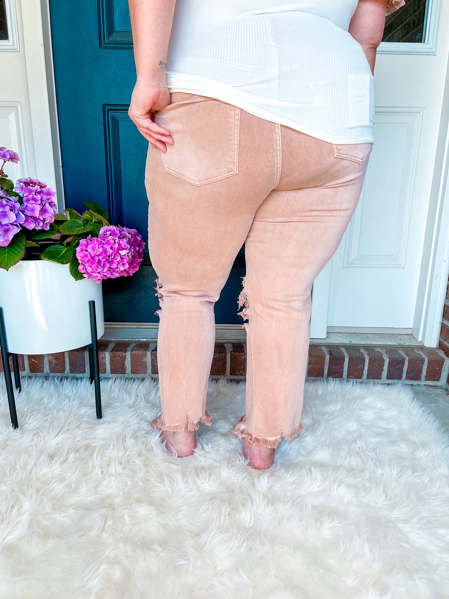 New! Lovervet Anabelle Rose Crop Flare Jeans