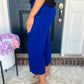 New! Lucy Wide Leg Stretchy Crop Pants - Royal Blue