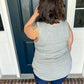 Gray with Stars and Stripes Pocket Tank Top