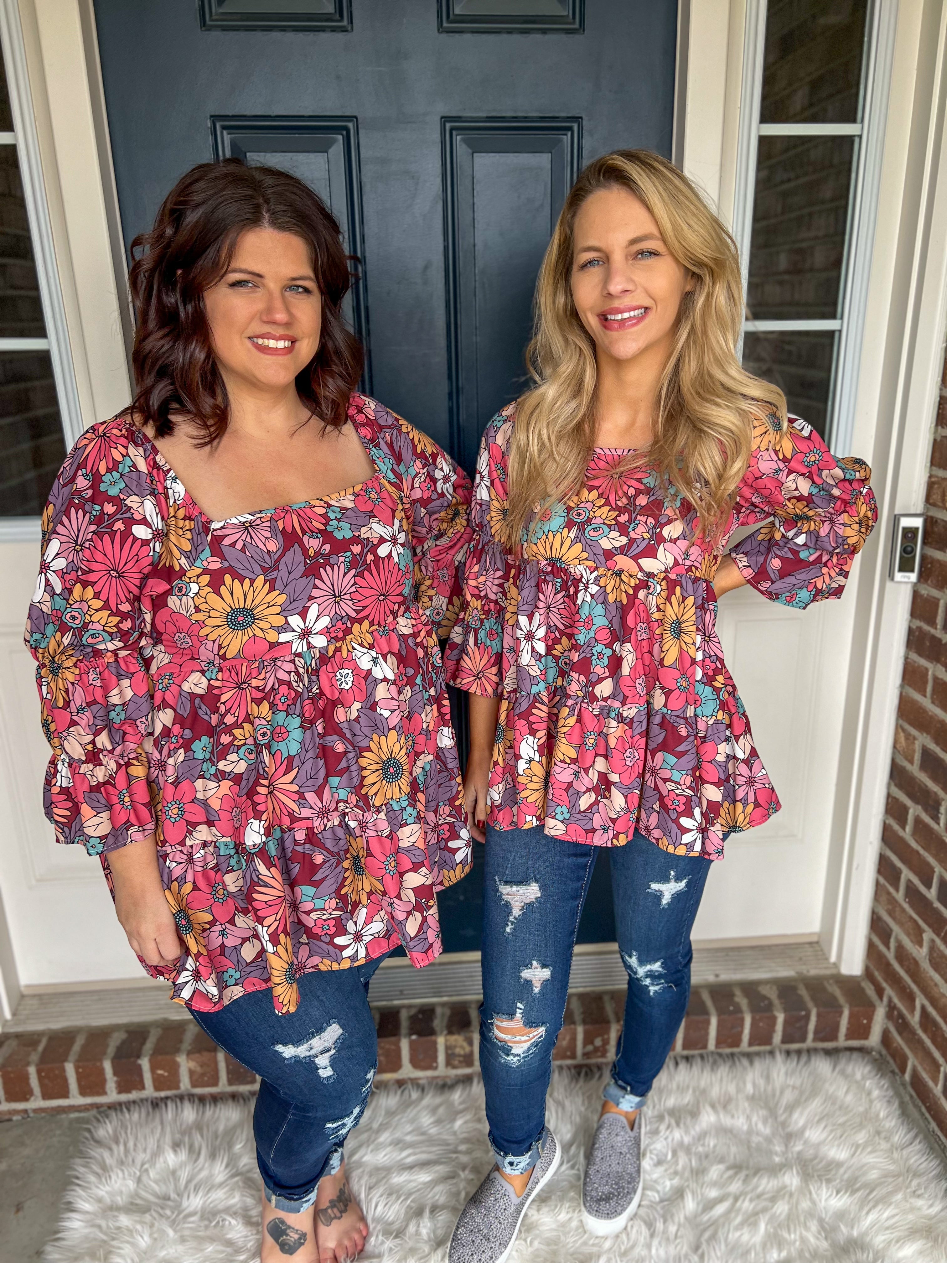 Waiting for You Floral Peasant Blouse
