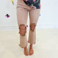 New! Lovervet Anabelle Rose Crop Flare Jeans