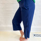 PREORDER New! Lucy Wide Leg Stretchy Crop Pants - Navy