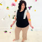 New! Lucy Wide Leg Stretchy Crop Pants - Mocha