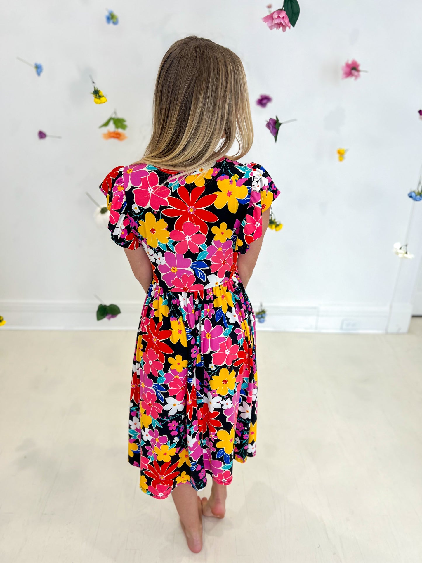 New! Olivia Floral Midi Dress