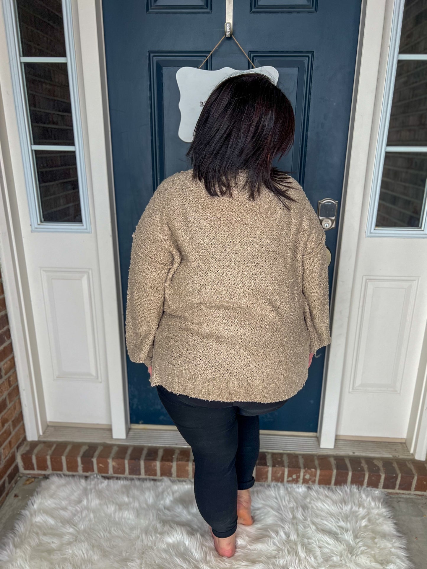 New! Taupe Cozy Sweater