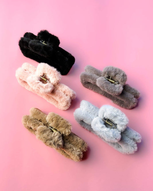 PREORDER Fuzzy Claw Clips - 5 Colors