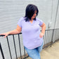 New! Lavender V-Neck Top