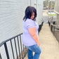 New! Lavender V-Neck Top