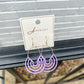 New! Geometric Dangle Earrings - Lavender