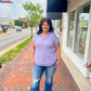 New! Lavender V-Neck Top