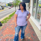 New! Lavender V-Neck Top