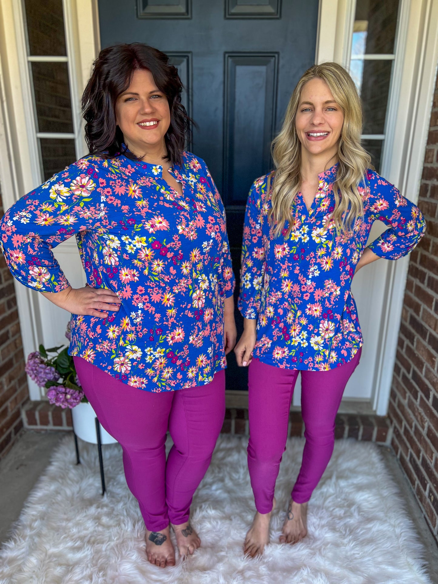 Lizzy Royal Blue Floral Blouse