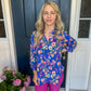 Lizzy Royal Blue Floral Blouse