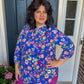 Lizzy Royal Blue Floral Blouse