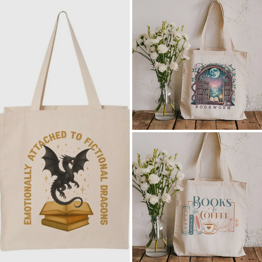 New! Book Lovers Tote Bags - 3 Options!