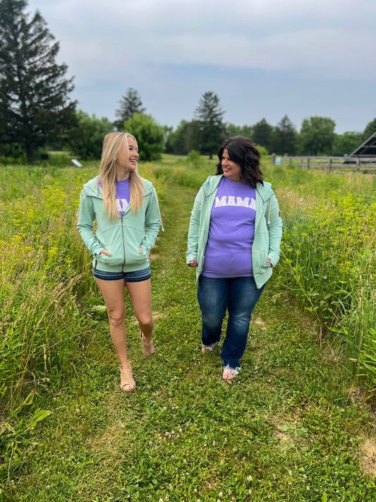 Ampersand Ave Seafoam Full Zip Sweatshirt