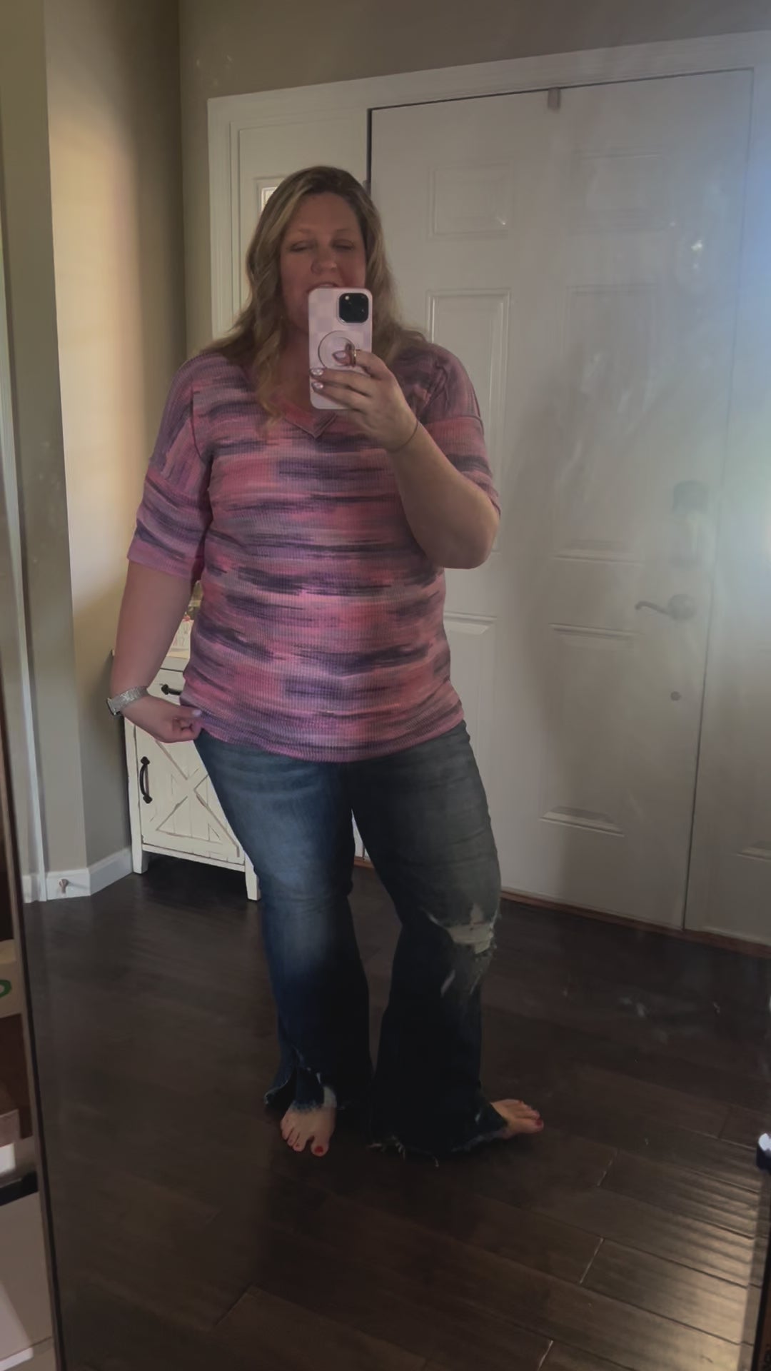 Load video: Blakeley Diesel Dark Wash Split Hem Jeans