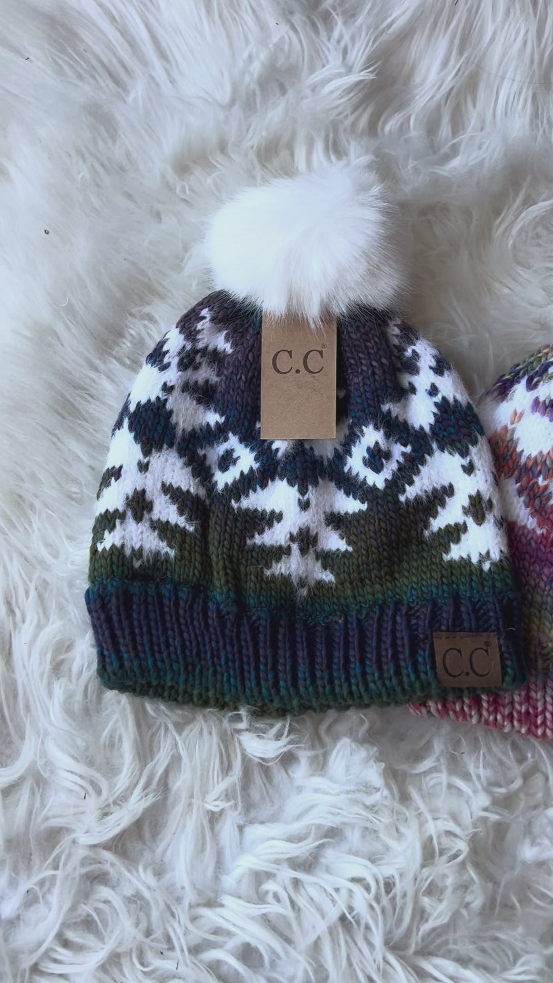 Load video: CC Aztec Beanies - 3 Colors