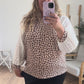 New! Leopard and Lace Top