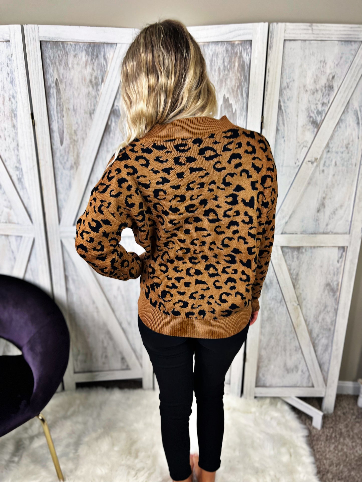 Piper Leopard V-Neck Sweater