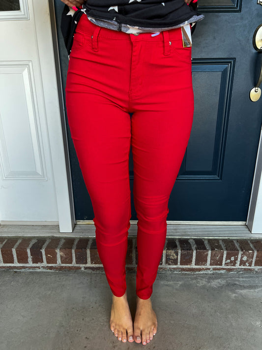 Hyperstretch Skinny Jeans - Red